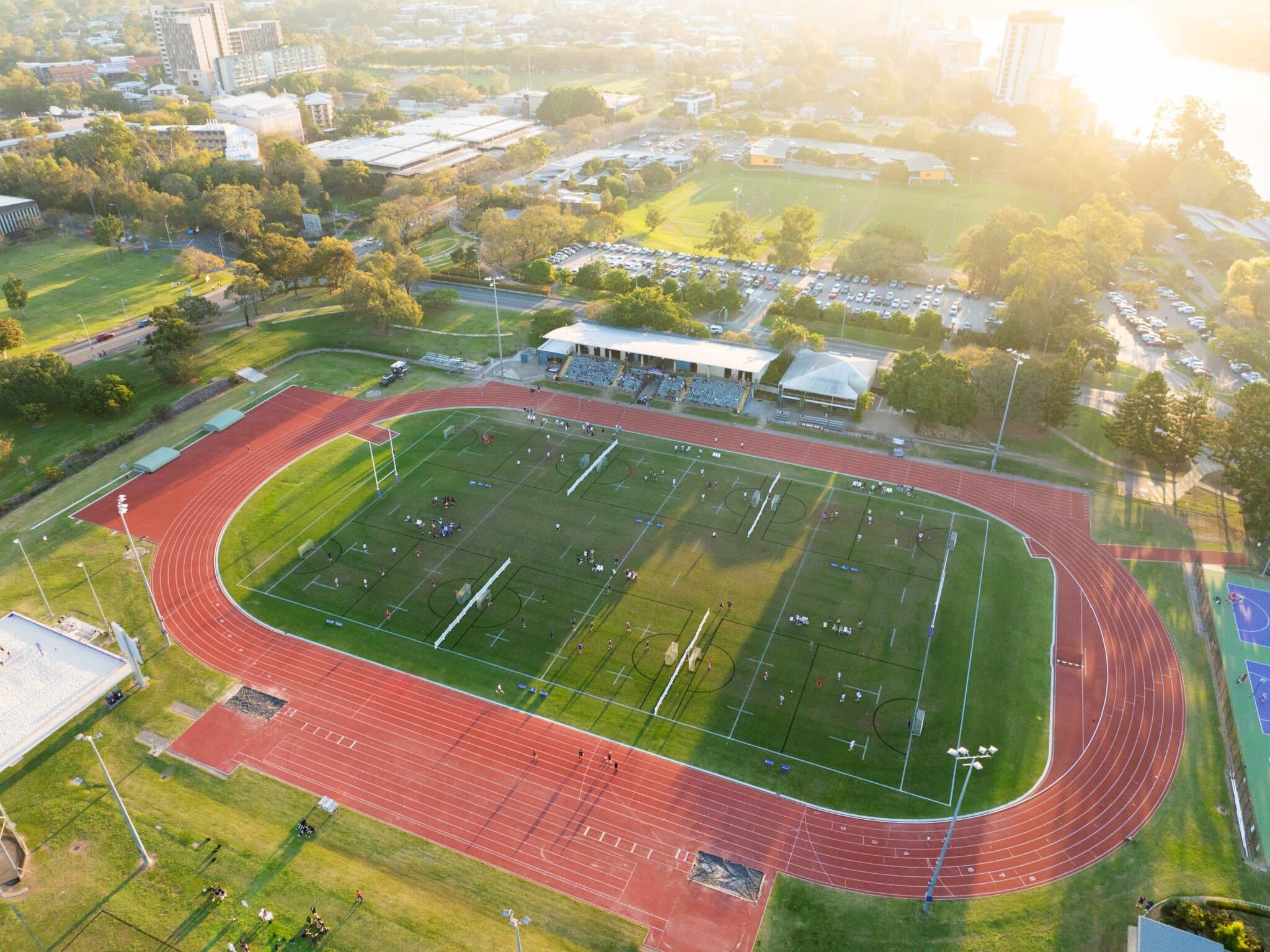 UQ Athletics Stadium with running track and integrated sports infrastructure